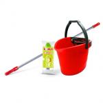 Bonus Felmosó szett-vödör 18 l, csavaró kosár, üvegszálas felmosónyél 140 cm, Softmop 140 gr