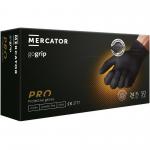 Nitril fekete kesztyű púdermentes M méret 50 db/doboz Gogrip Mercator
