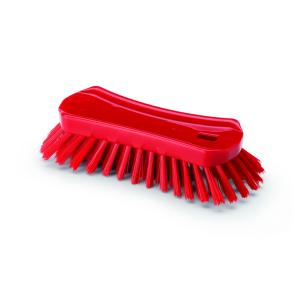 Igeax élelmiszeripari ergonómikus kézi súroló kefe piros 0,75mm kemény sörtével