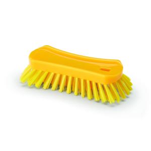 Igeax élelmiszeripari ergonómikus kézi súroló kefe sárga 0,75mm kemény sörtével