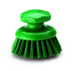 Igeax élelmiszeripari ergonómikus kézi súroló kefe kerek zöld, 0,5mm közepes sörtével