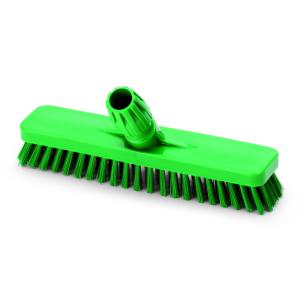 Igeax élelmiszeripari padlósúrolókefe 30cm széles zöld, 0,75mm kemény sörtével