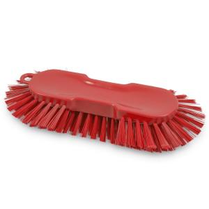 Igeax élelmiszeripari ergonomikus kézi kefe, nagy méretű, lekerekített végekkel, piros