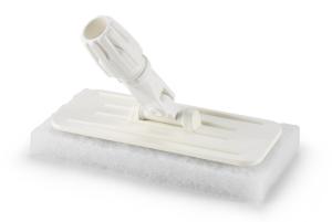 Igeax élelmiszeripari súroló pad menetes tartóval fehér