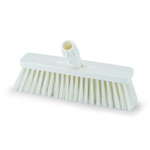 Igeax élelmiszeripari tolóseprű, partvis fej, 30 cm, 0,3mm puha sörtével, fehér