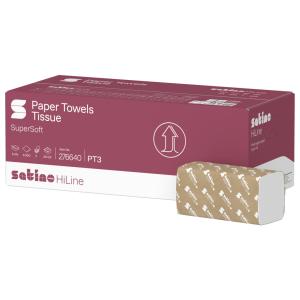 Satino Wepa Prestige V hajtogatott kéztörlő 2 rétegű, cellulóz 25x23cm, 3000 lap/karton