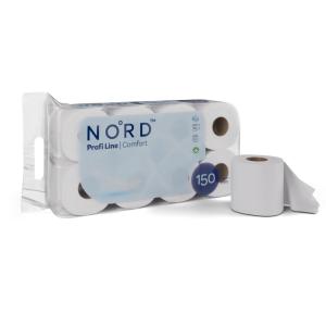 NORD Profi Line Comfort kistekercses toalettpapír 3 rétegű fehér 150 lapos 8 tekercses