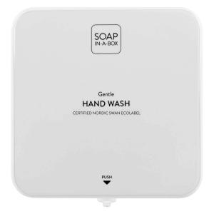 Soap-In-A-Box fényes fehér szappan adagoló, előlap