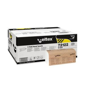 Celtex V Smart hajtogatott kéztörlő, cellulóz, 2 réteg, 25x21cm, 15x210 lap (3150 lap/karton)