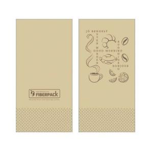 Lucart Eco Natural Szalvéta 33x33cm Jó reggelt 1/8-os 2 rétegű 50 lap/csomag