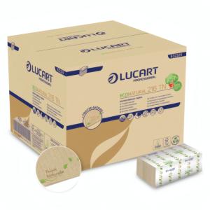Lucart ECO Natural L-One adagolós, hajtogatott szalvéta 150 lapos, 2 rétegű, 40 csomag/karton