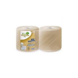 Lucart ECO Natural ipari törlő 2 rétegű, 800 lapos, 2 tekercs/zsugor