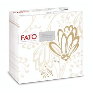 Fato Airlaid szalvéta 40x40cm Boulevard drapp virág dekor 50 lapos