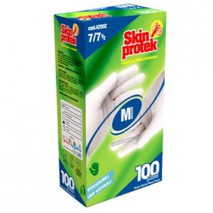 Berica Skin Protek egyszerhasználatos latex fehér \"S\" 100db/doboz