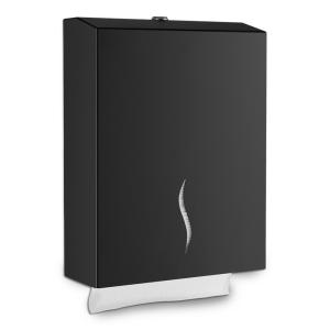 Dayco Rozsdamentes acél hajtogatott kéztörlő adagoló, fekete, 600 lapos, V és C hajtogatott kéztörlő