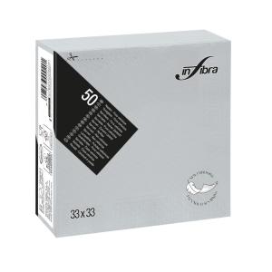 Infibra Szalvéta 33x33cm szürke 2 réteg 50 lap/csomag 