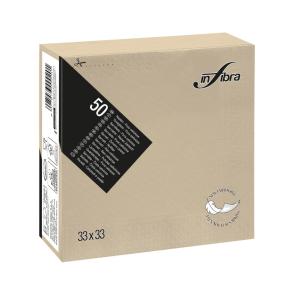 Infibra Szalvéta 33x33cm Greige 2 réteg 50 lap/csomag 