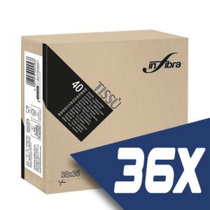 Infibra Szalvéta 38x38cm Greige 2 réteg 40 lap/csomag (36 csomag)