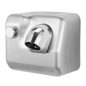 Hajszárító, nyomógombos, vandálbiztos, rozsdamentes acél, szálcsiszolt 2300W