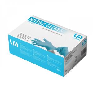 Lyncmed Nitril vizsgálókesztyű, púdermentes, kék \"L\" 100 db/doboz