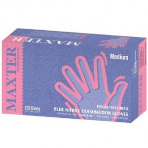 MAXTER Nitril kék púdermentes 3,6gr, 200db-os vizsgálókesztyű XL méret