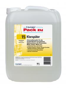 Pack zu 15, Gépi öblítőszer 10 liter