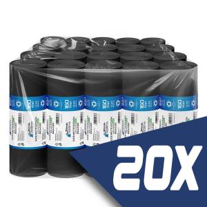 Szemeteszsák fekete 80x120 40mikron 160L 10db/tekercs (20 tekercs)