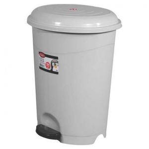Planet Pedálos szemetes kuka, műanyag, ECO szürke, kivehető kosárral, 22L NO4