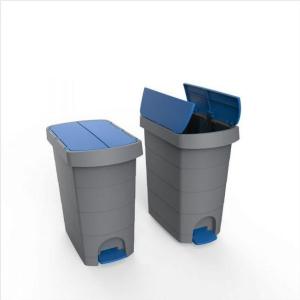Planet Pelikán Slim pedálos szemetes eco antracit színű, sárga fedéllel 60L