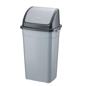 Planet Billenőfedeles szemetes kuka, műanyag, szürke/antracit, 70 L